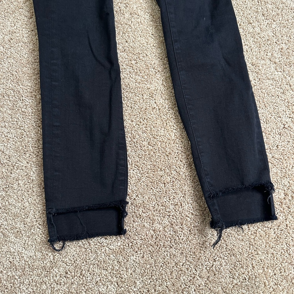 Frame Denim Le Skinny De Jeanne Unfinished Hem Jeans - Picture 4 of 8